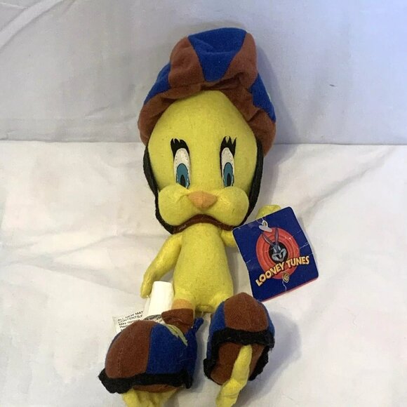 Baby Tweety Bird Looney Tunes Plush 1998 Rolller blade Helmet 10 Ace Yellow - Picture 2 of 12